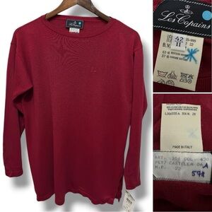 440 Les Copains | NWT $318 Italian Burgundy Knit Sweater (Size EU 42/M)
